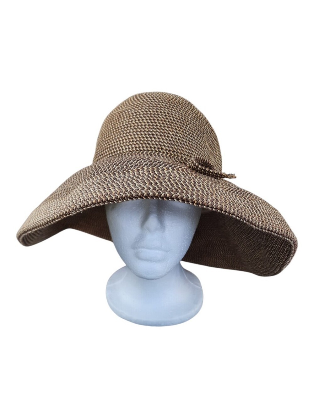 Lumen's Collection Wide Brim Woven Sun Hat Coastal Grandma Floppy Bendable Hat